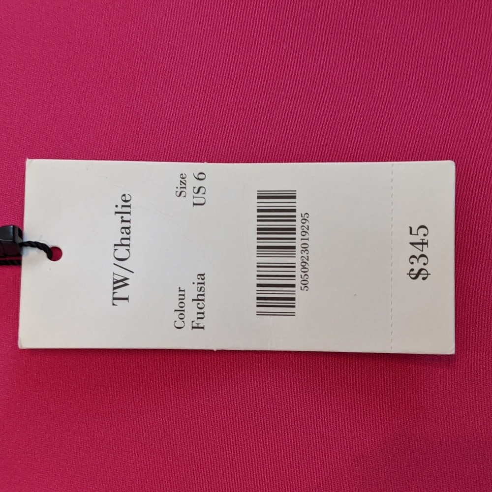L.K. Bennett 💯 Silk Fuchsia Top Size 6 - Picture 3 of 5